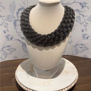 Elegant Black Braided Necklace